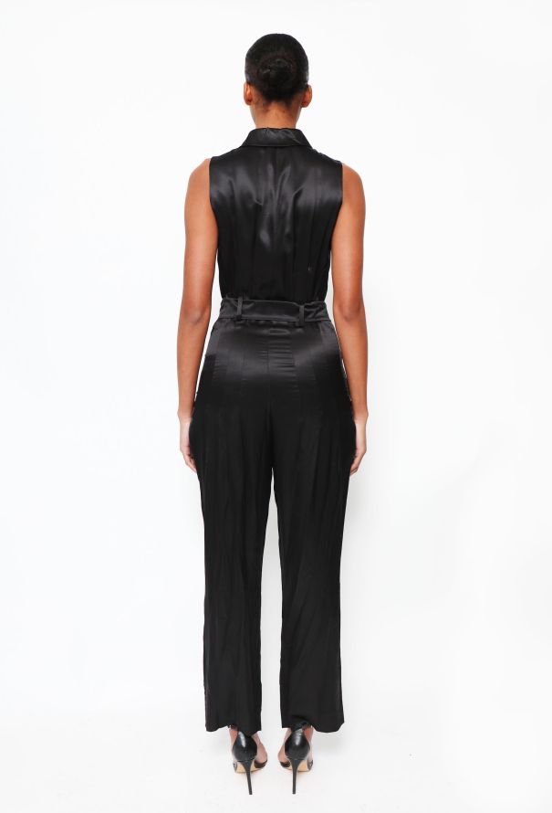 Saint Laurent 2010 'Edition 24' Belted Silk Jumpsuit - 4