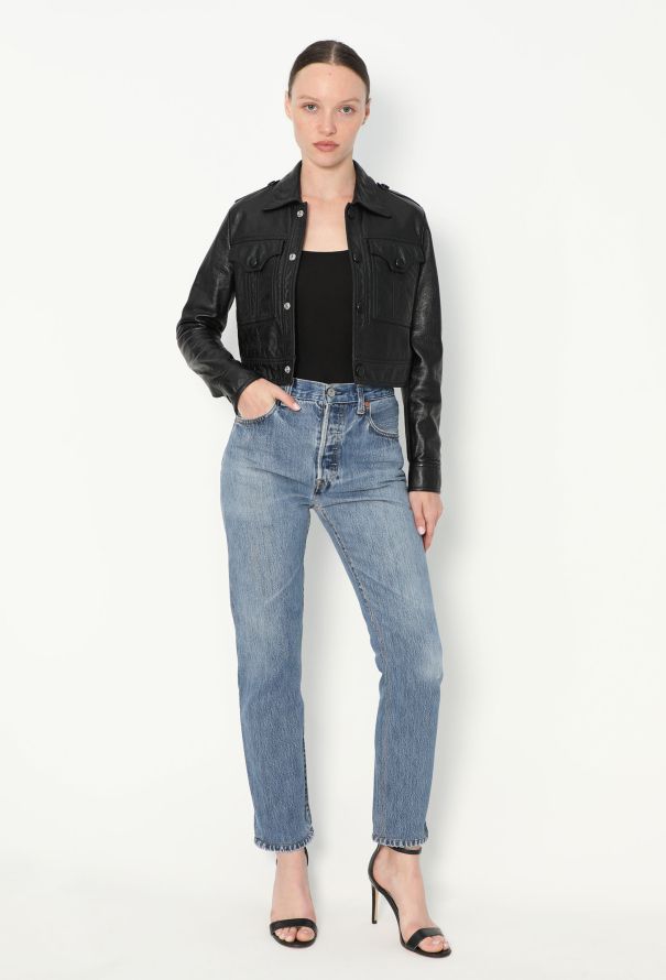 Céline S/S 2020 Cropped Lambskin Jacket - 5