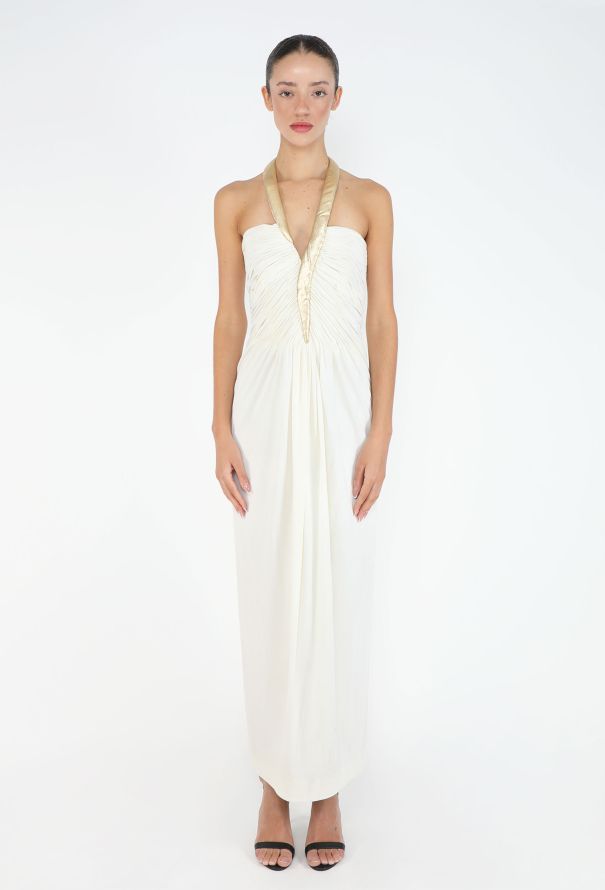 Azzaro RARE 1975 Grecian Halter Gown - 1