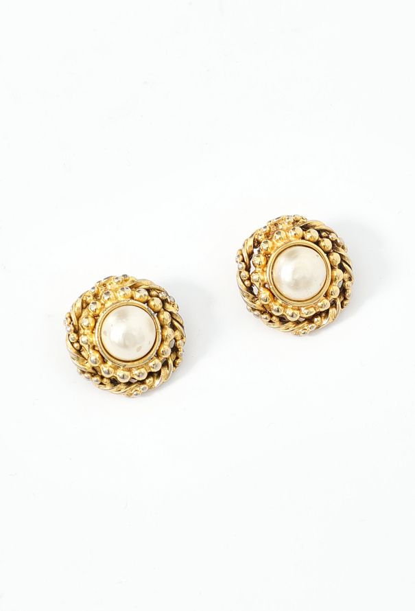 Chanel 1985 Twisted Pearl Clip Earrings - 2