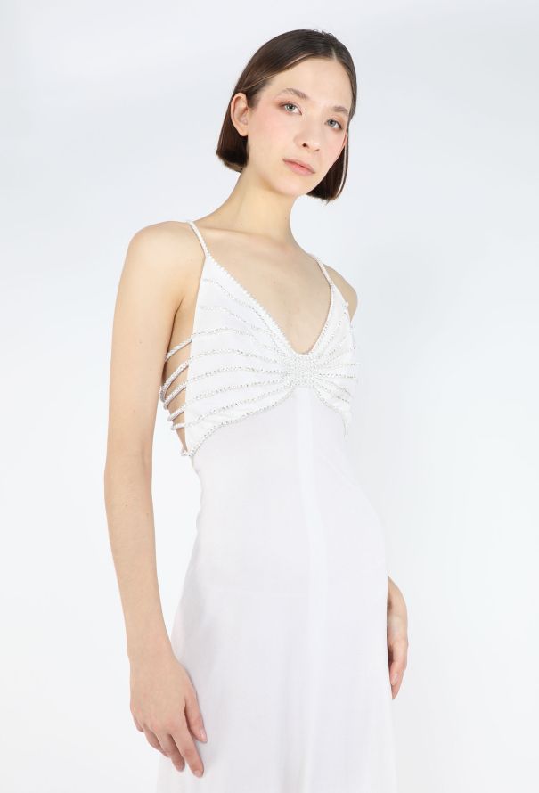 Azzaro 1975 Strass Butterfly Open-Back Gown - 5