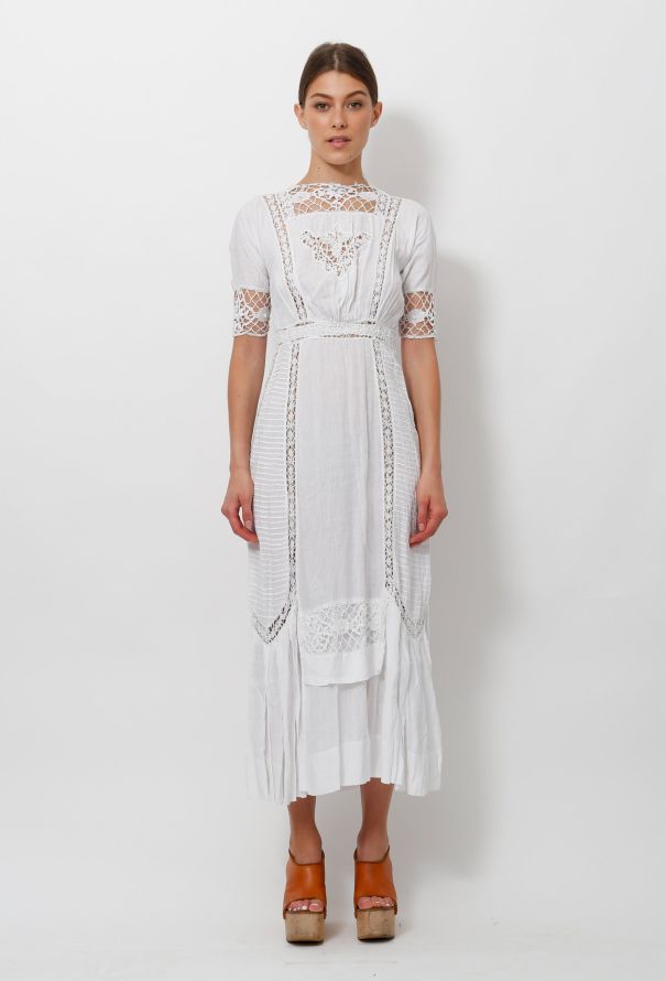 Antique Broderie Anglaise Dress - 2