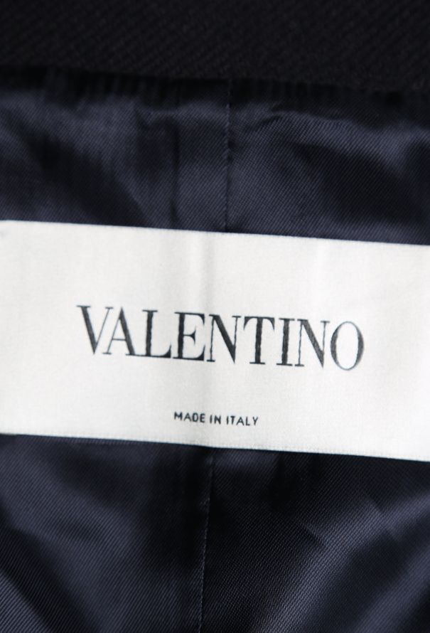 Valentino F/W 2020 Portrait Neckline Wool Peacoat - 6