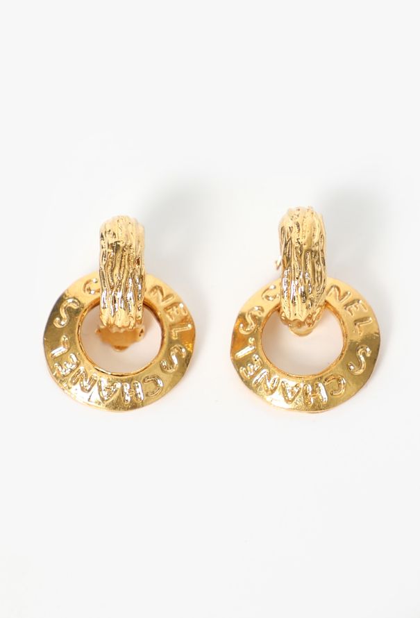 Chanel 1993 Cut-out Hoop Clip Earrings - 1