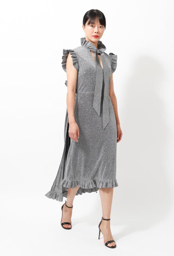 Vetements S/S 2016 Lamé Ruffled Dress - 3