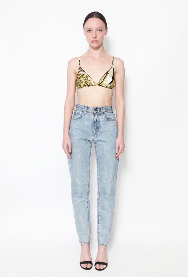 Gianni Versace 2020 Baroque Silk Bralette - 2