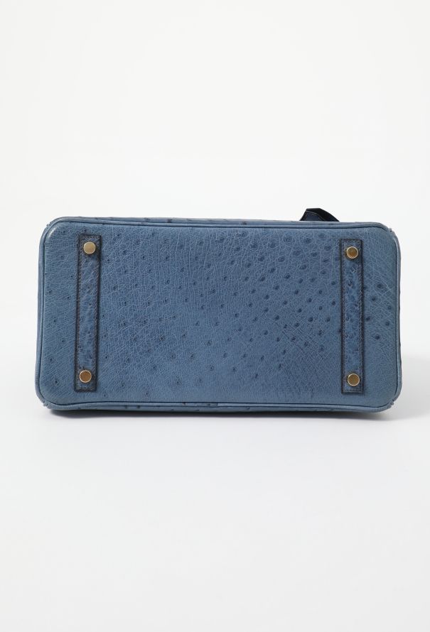 Hermès Blue Ostrich Birkin 30 - 7