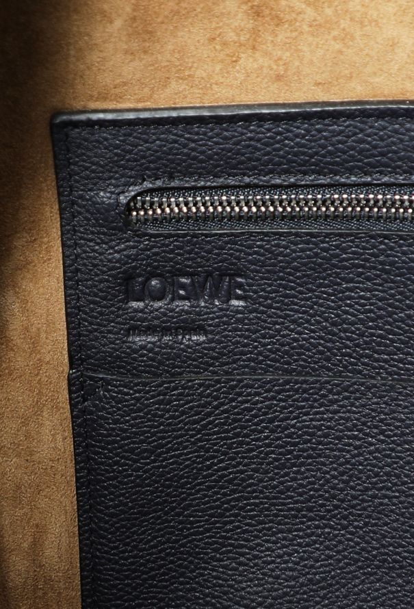 Loewe Flamenco Grained Leather Tote in Deep Navy - 11