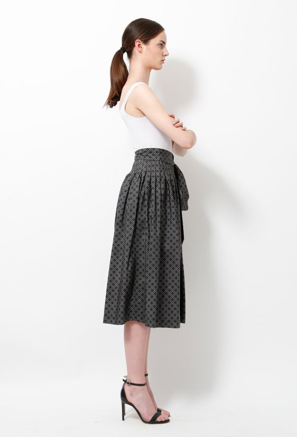 Saint Laurent 70s Pleated Belted Skirt - 4