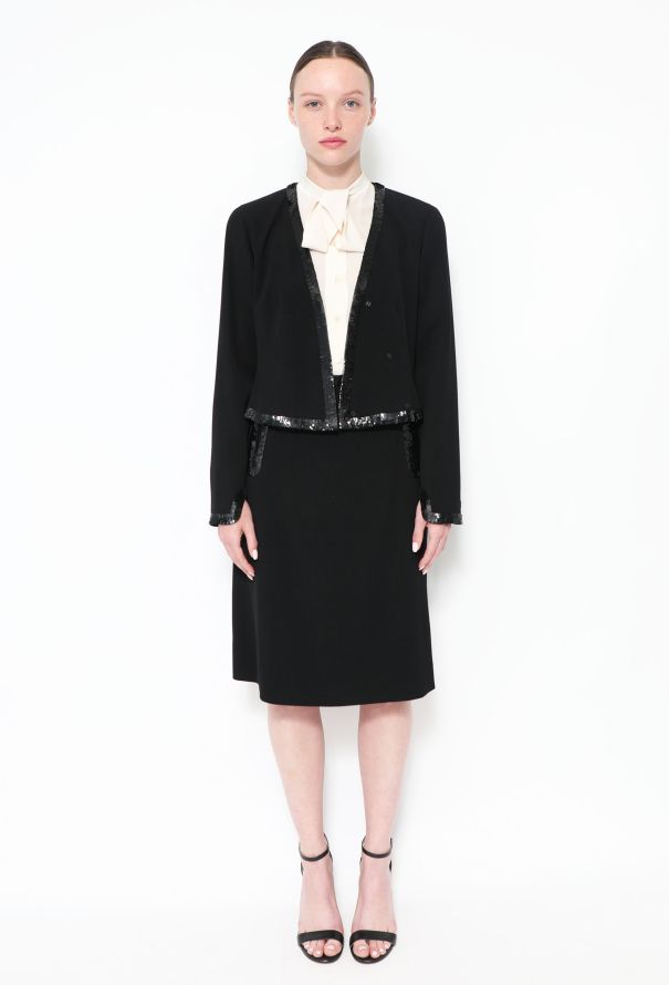 Chanel Sequin Trim Skirt Ensemble - 1