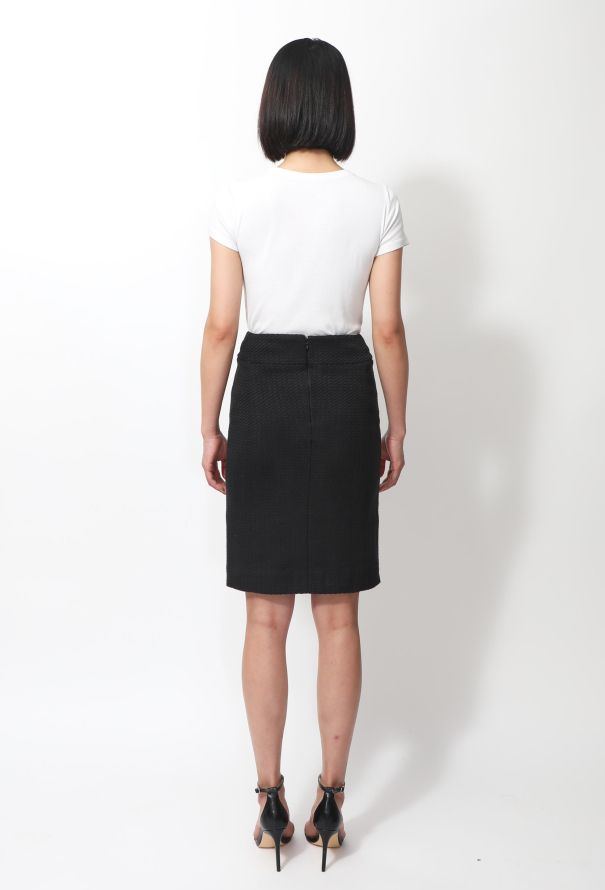 Chanel 2007 Bouclé Pencil Skirt - 4