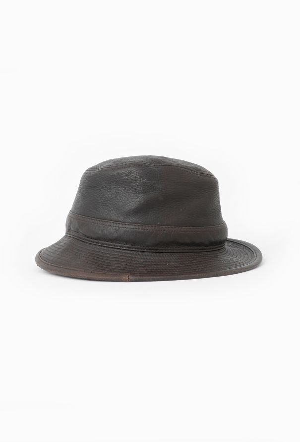 Hermès Vintage Clémence Leather Hat - 4