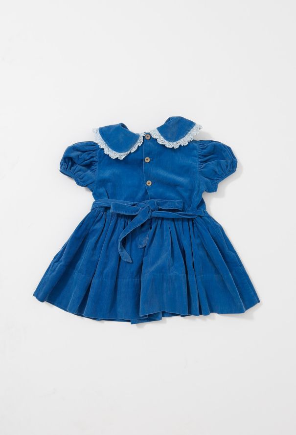 Exquisite Vintage Children's Vintage Corduroy Smock Dress - 3