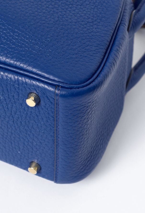 Hermès Bleu Royal Taurillon Clémence Mini Lindy - 9