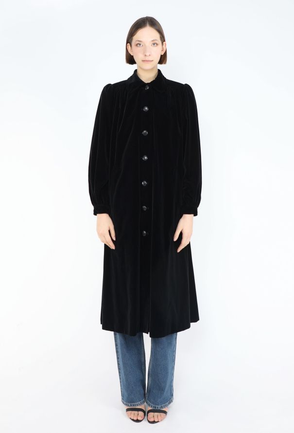 Saint Laurent Rare 1974 Velvet Opera Coat - 2