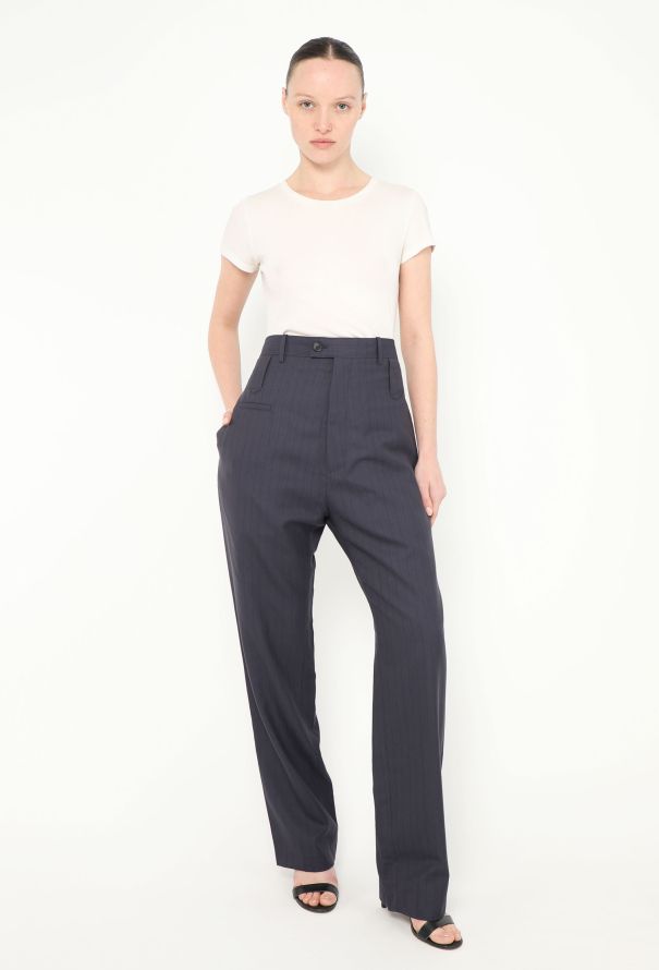 Balenciaga S/S 2018 Tapered Pinstripe Trousers - 1