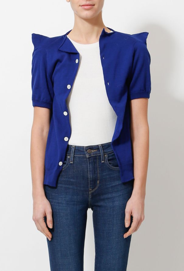Comme des Garçons Pointed Shoulder Knit Cardigan - 1