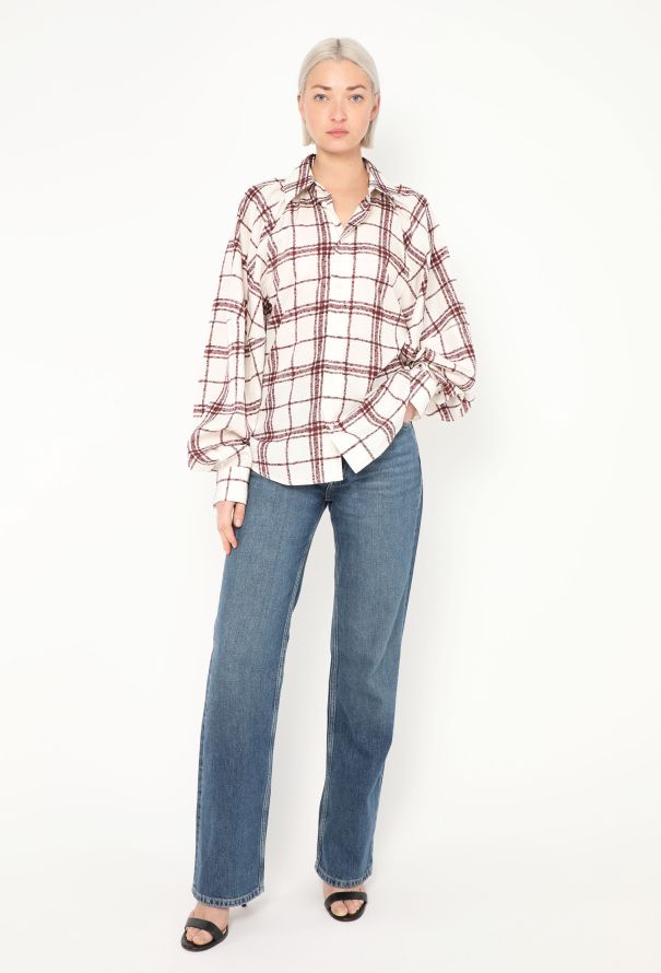 Bottega Veneta 2023 Plaid Silk Shirt - 3