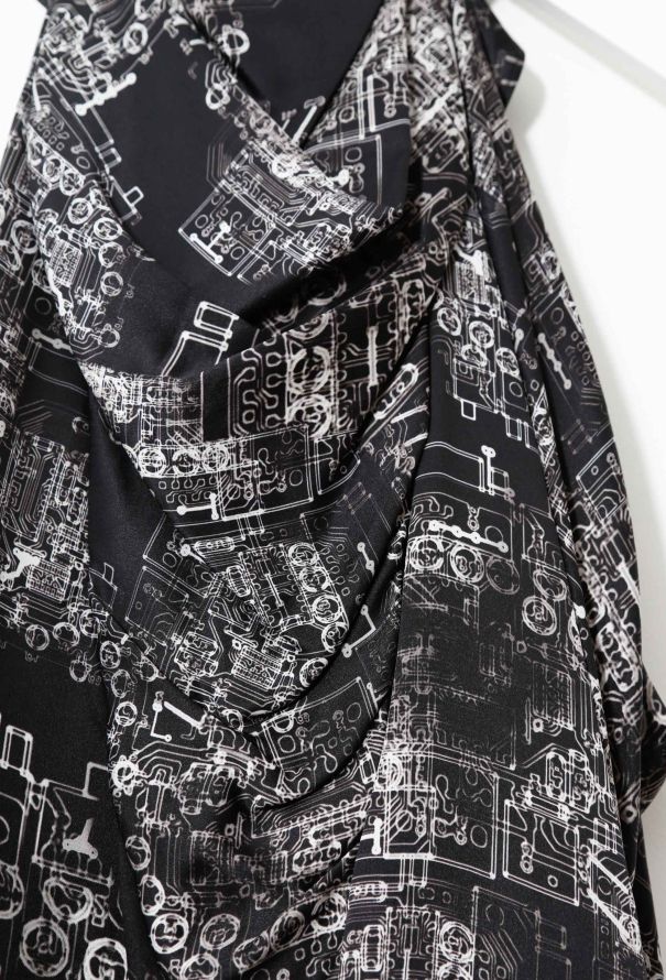 Balenciaga S/S 2007 Graphic Draped Dress - 6