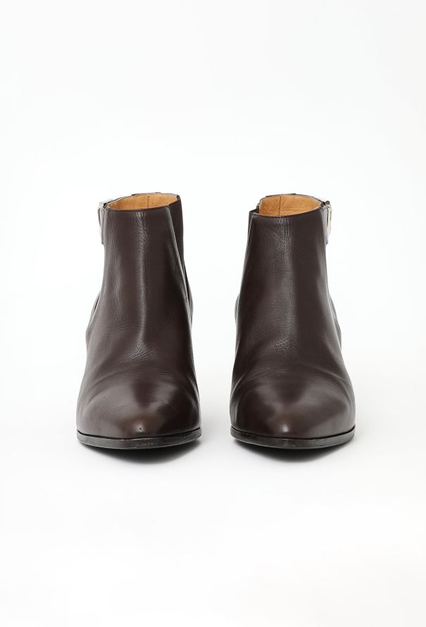 Hermès Leather Buckle Ankle Boots - 3