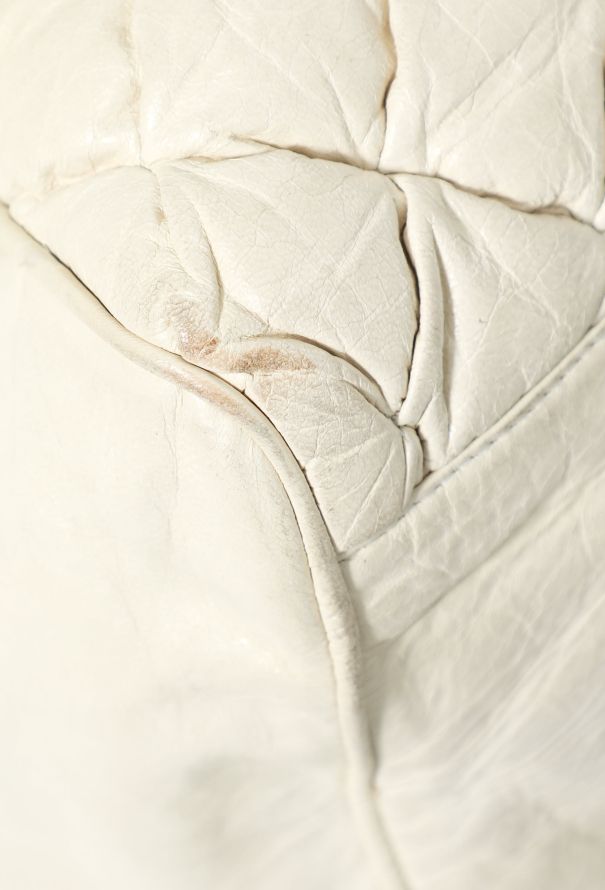 Balenciaga Motocross Quilted Bowling Bag White - 7
