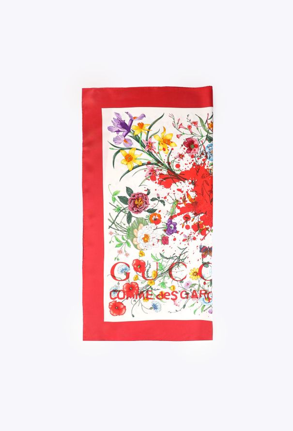 Gucci x CDG Flora Splatter Silk Scarf, 2015 - 2