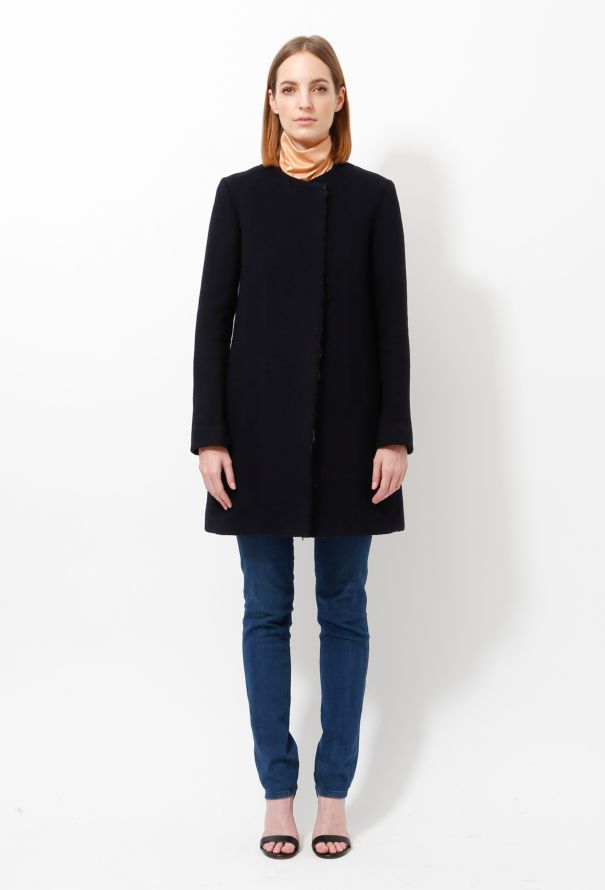 Céline 2010 Navy Wool Coat - 2