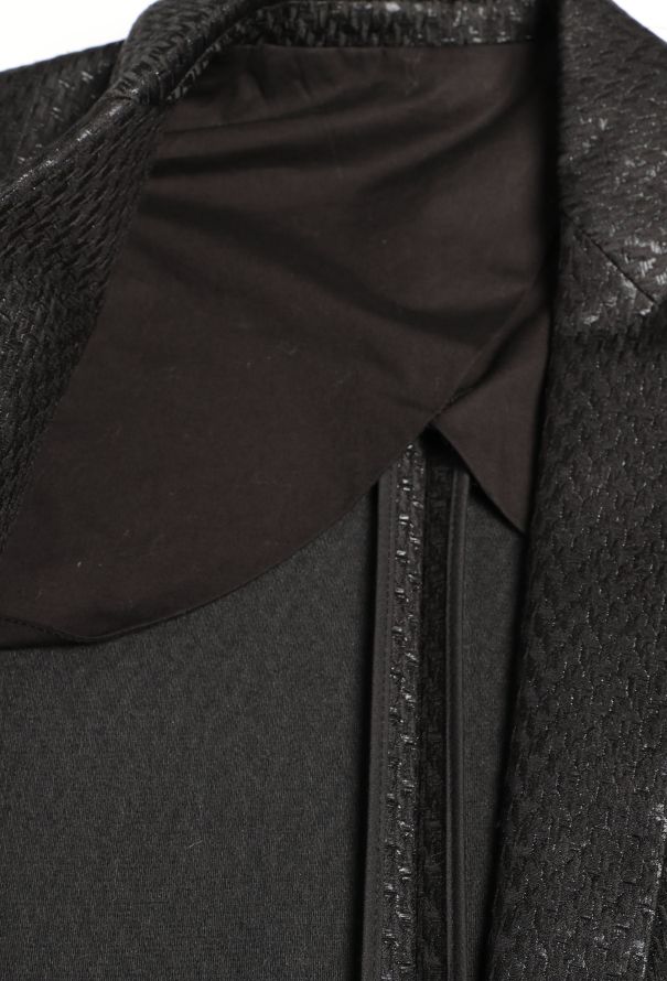 Céline Notched Brocade Crombie Coat - 7