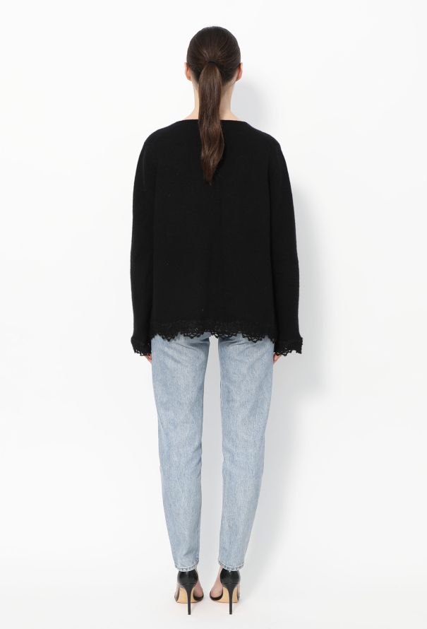 Chanel 2006 Cashmere Lace Trim Cardigan - 4