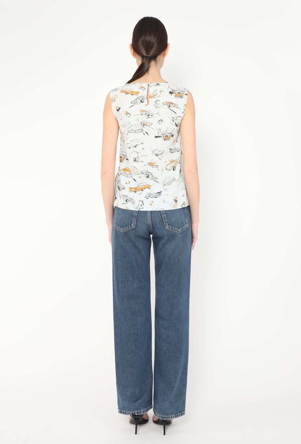Prada S/S 2012 Automobile Print Top - 4