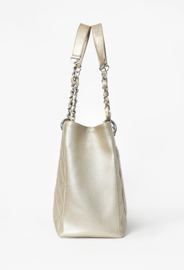 Chanel Metallic Caviar Grand Shopping Tote - 5