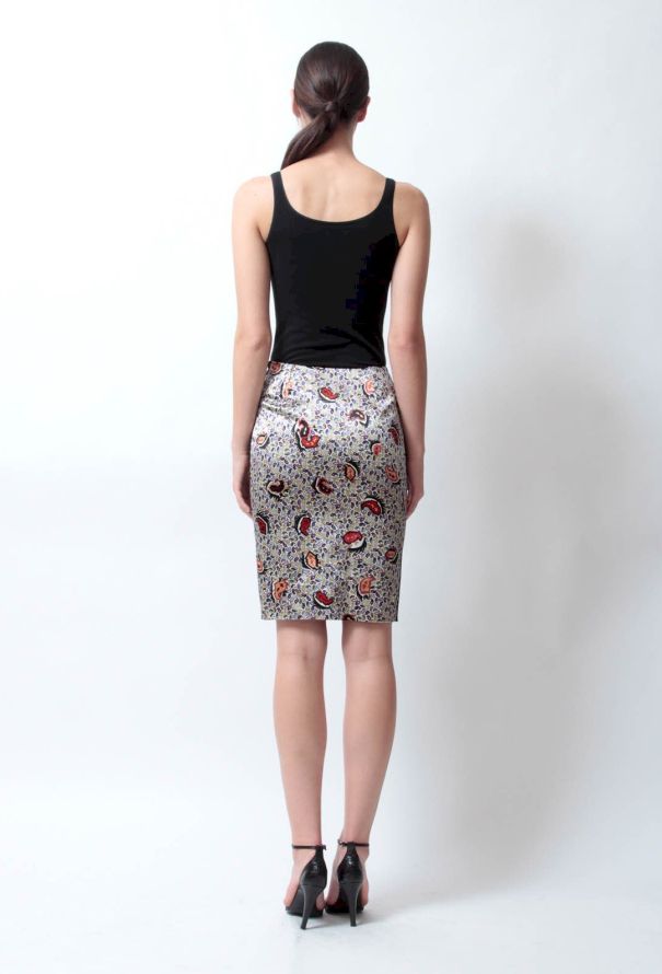 Balenciaga Pixilated Paisley Print Skirt - 4