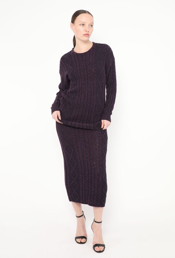 Gianni Versace F/W 1993 Cable-Knit Chenille Ensemble - 4