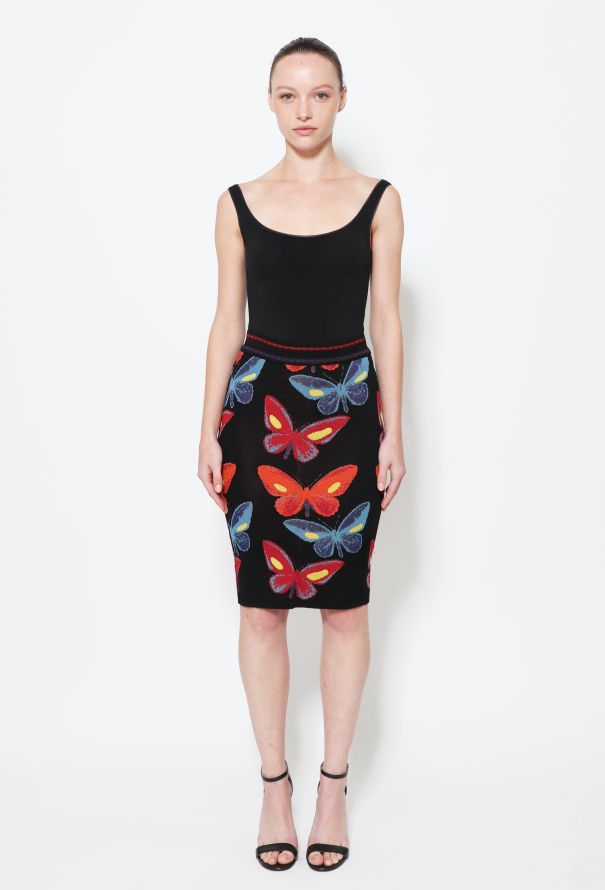 Alaïa Rare F/W 1991 Bicolor Butterfly Skirt - 1