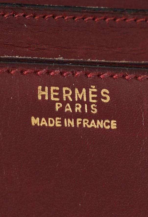 Hermès '70s Bordeaux Box Shoulder Bag - 14