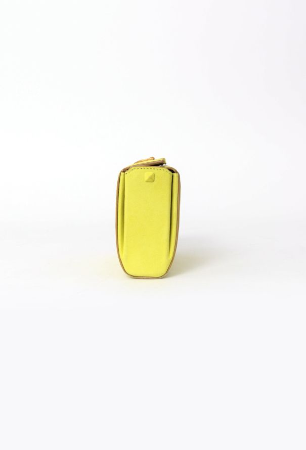 Valentino Yellow Suede Clutch - 5