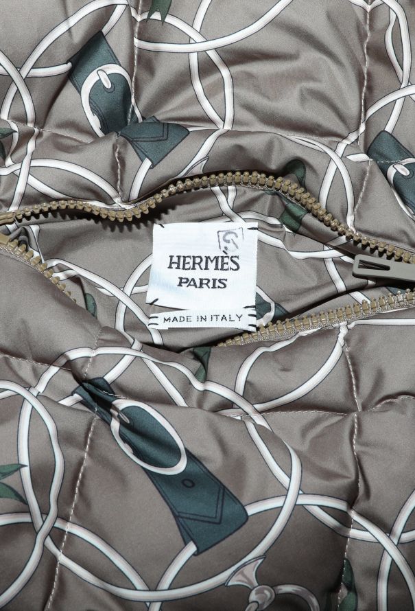 Hermès Reversible Printed Puffer Coat - 8