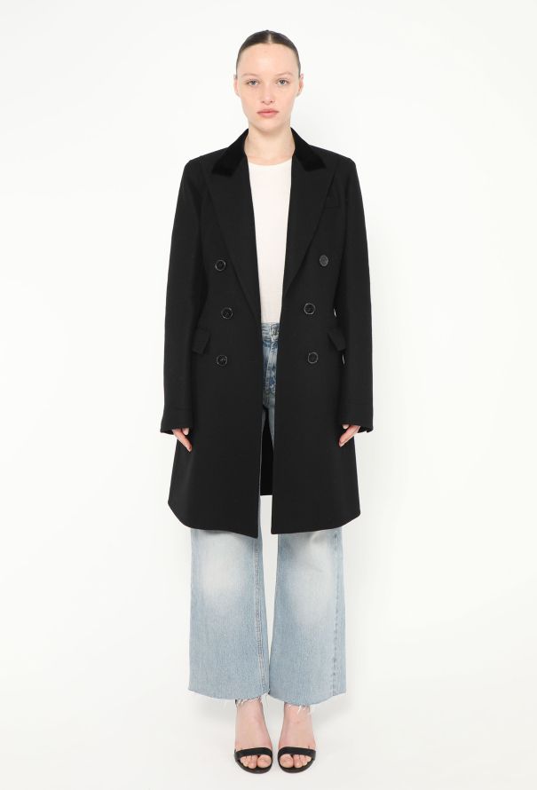 Hermès Cashmere Velvet Collar Coat - 1