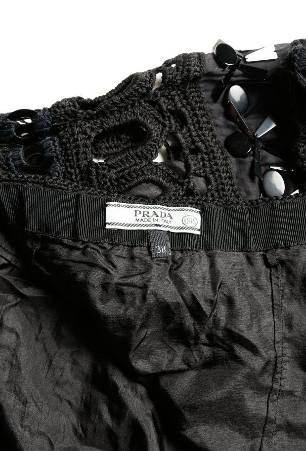 Prada S/S 2005 Embellished Crochet Dress - 5
