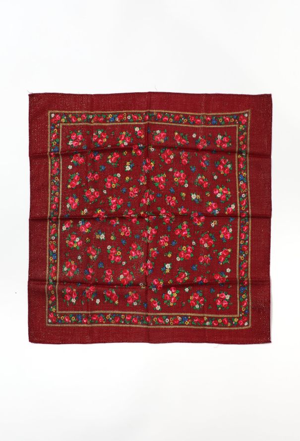 World Treasures 50s Metallic Floral Woven Scarf - 2
