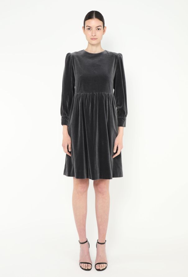 Saint Laurent '70s Velvet Babydoll Dress - 1