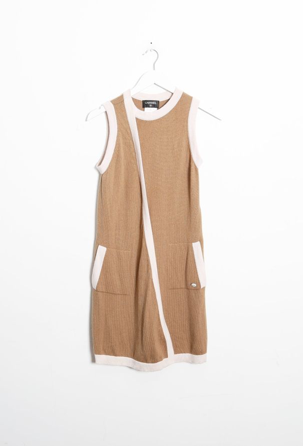 Chanel Bicolor Cashmere Draped Dress - 6