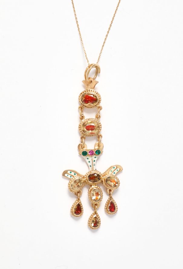 Vintage Fine Jewelry 18k Yellow Gold Holy Spirit of Aurillac Necklace - 3