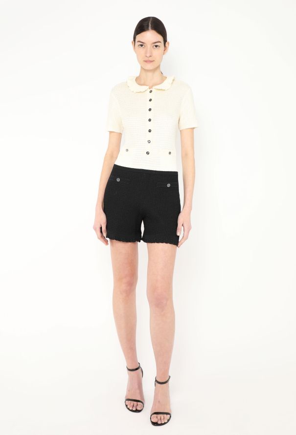 Chanel 2024 Crochet Ruffled 'CC' Romper - 3