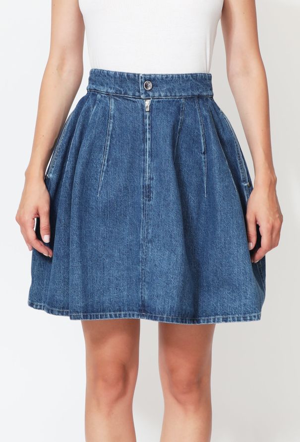 Chanel 2020 Denim 'CC' Skater Skirt - 2