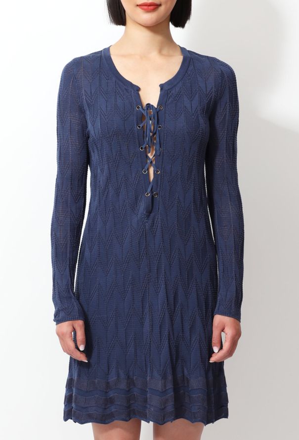 Missoni Lace Up Knit Dress - 3