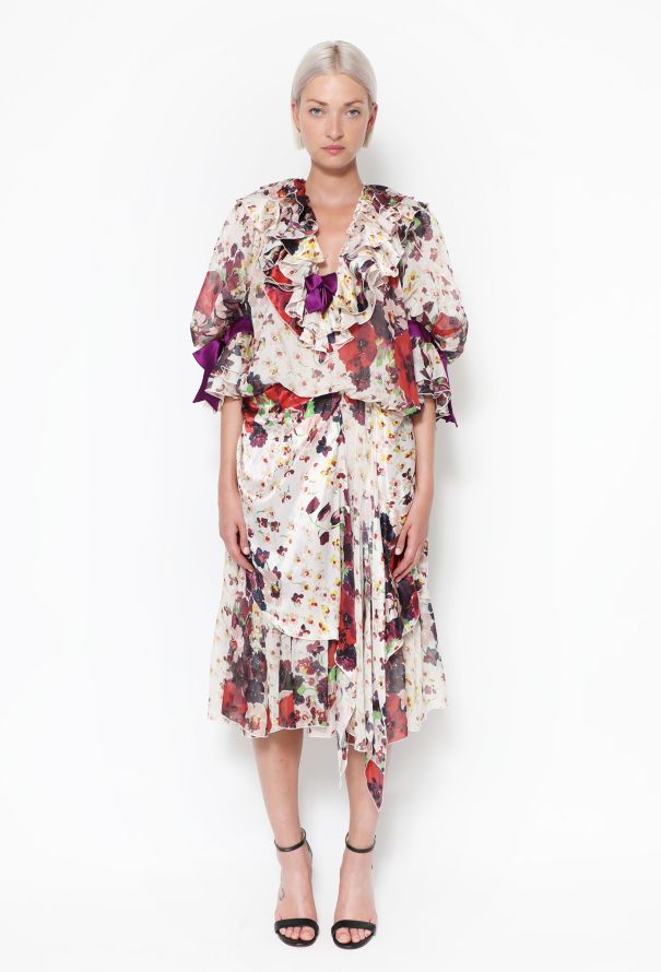 Rodarte S/S 2019 Silk Peasant Dress - 1