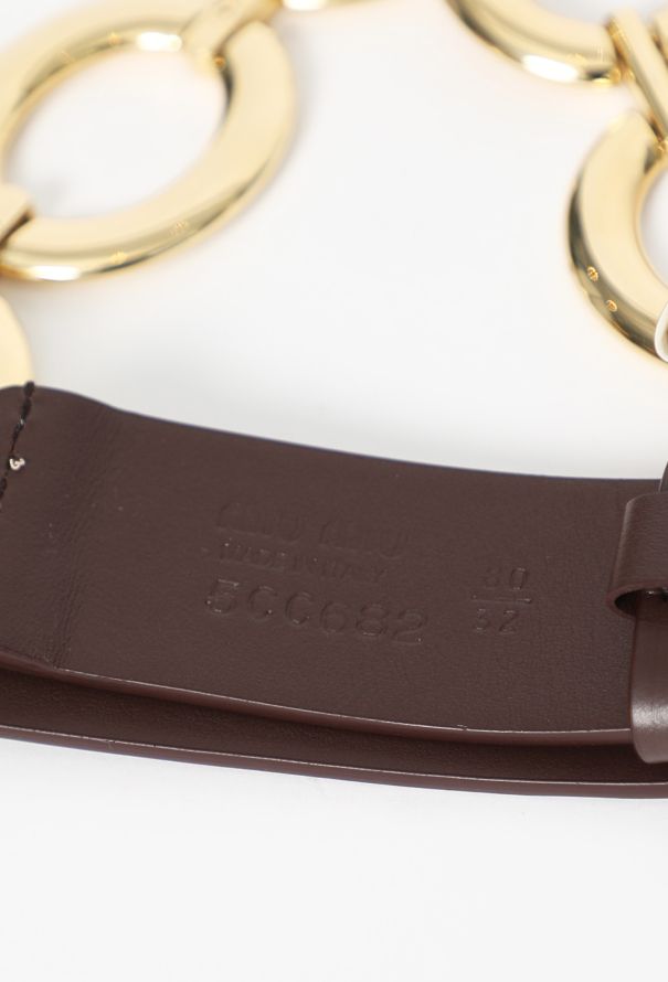 Miu Miu S/S 2025 Leather Chain Hoop Belt - 6