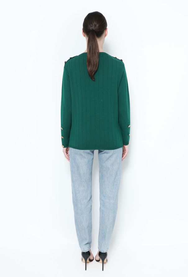 Saint Laurent 1995 Épaulette Knit Pullover - 3