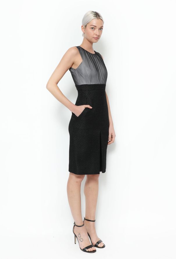 Chanel Silk Tweed Slit Dress - 3